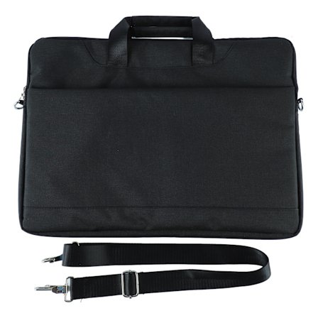 15,6 tums bärbar datorväska stor kapacitet vattentät andningsbar Oxford tyg bärbar datorväska med axelrem svart
