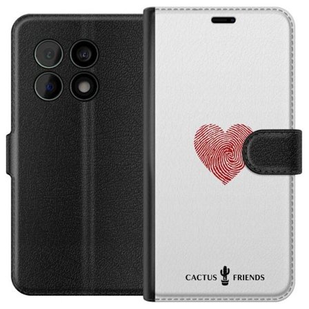 Kompatibelt Lommeboketui til OnePlus OnePlus 10 Pro Cactus and Friends - Fingerprint Love