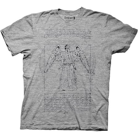 Doctor Who Weeping Angel T-shirt (h. Grey, 3x_large)