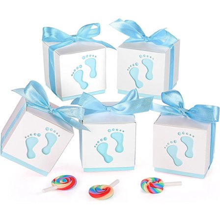 Papirkonfektbokser, 50 stykker gaveeske, konfektboks, båndkonfekt