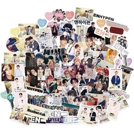 ENHYPEN 100-pakning klistremerker ENHYPEN 2022 Season's Greeting klistremerke Tegneserie klistremerke Weather Lab klistremerke for fans{HH}[FOSE]