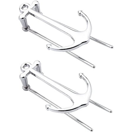 2 skibsanker bogmærker - sølv udsøgt metal sideholder ankerform, kreativt fastgjort gave, egnet til ældre kvinder, mandlige studerende, lærere,