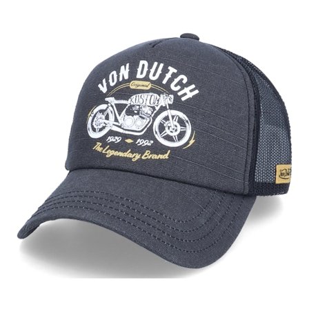 Von Dutch - Schwarz Trucker Cap - Crew9 Vintage Black Trucker @ Hatstore
