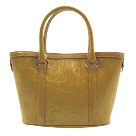 Dior Vintage Pre-owned Leather totes , Geel , Dames , Maat: ONE Size Vintage Tassen