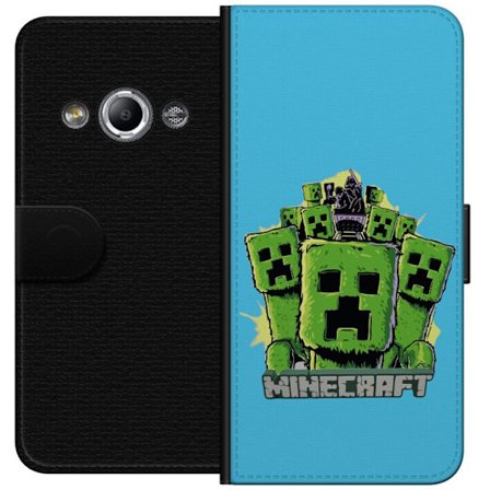 Yhteensopiva Lompakkokotelo Samsung Galaxy Xcover 3 Minecraft Creeper armeija vihreä creeper kuvitus piirroselokuva tyyli klassinen Minecraft teema