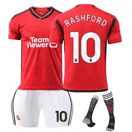 2324 Ny Man L Røde Djævle hjemme fodboldtrøje sæt egnet til voksne og børns trøjer