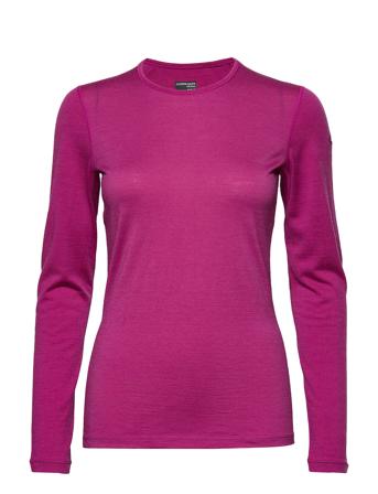 Wmns 200 Oasis Ls Crewe Base Layer Tops Rosa Icebreaker