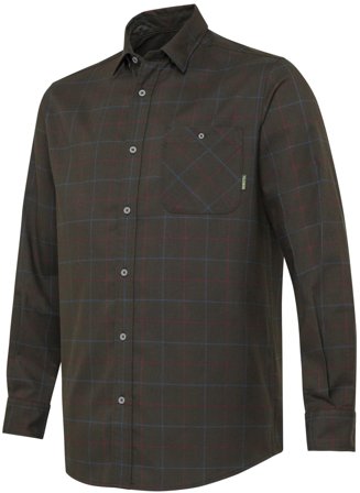Beretta Jargo Stretch Shirt Bark/Burgundy Check