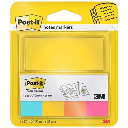 3M Post-it Index Tabs 20x38 4 colours