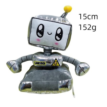Lanky Cyborg Plysjleketøy Lankybox Kosedyr Robot Hai Melk Foxy Boxy Rocky Dukke Barnegave