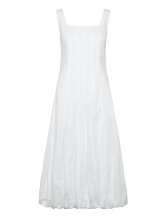 Mango | Embroidered Dress With Puffed Hem | S