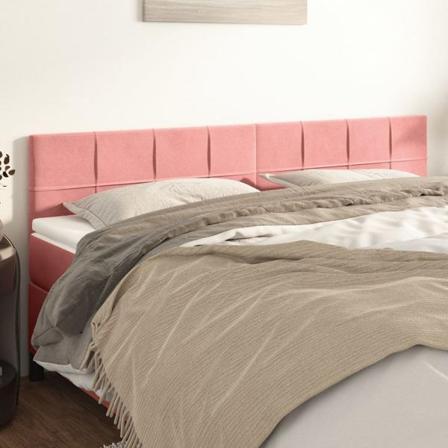 Vidaxl Huvudgavlar 2 St Rosa 90x5x78/88 Cm Sammet Rosa