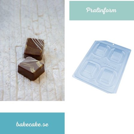 Pralinform Fyrkant Chokladform - BWB 1074 - Special 3 Part Mold