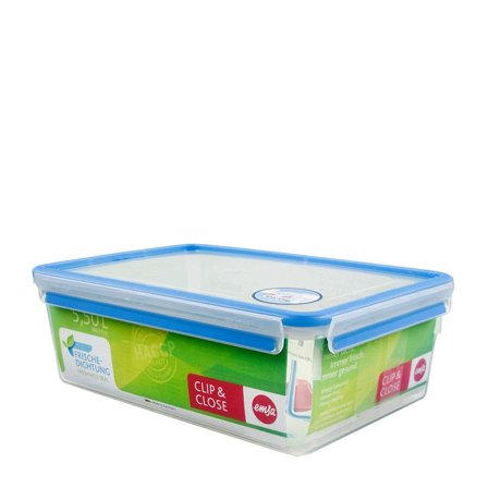 EMSA Clip&Close Food Storage Container 5.5 L, blue