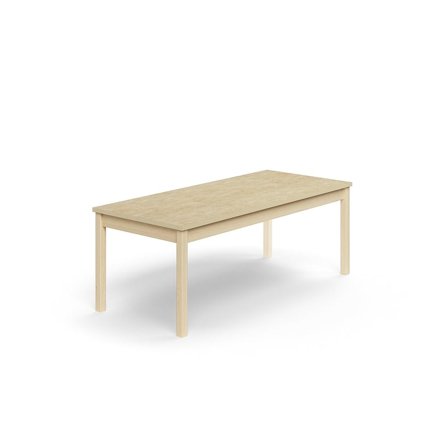 Table DECIBEL, 1600x700x590 mm, noise reducing linoleum, birch/beige