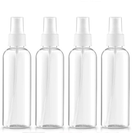 4 stk Tomme Sprayflasker Tom Flaske 100ml Reise Fin Tåkespray