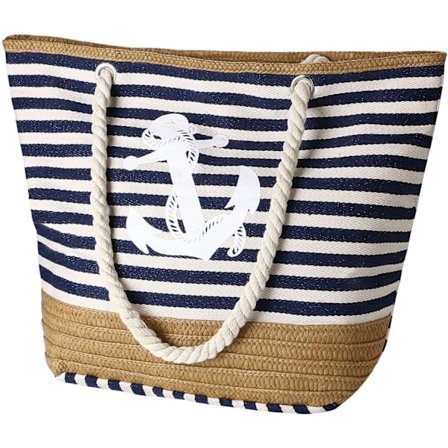 Stor strandväska för kvinnor, sommarväska, shoppingväska, stor S