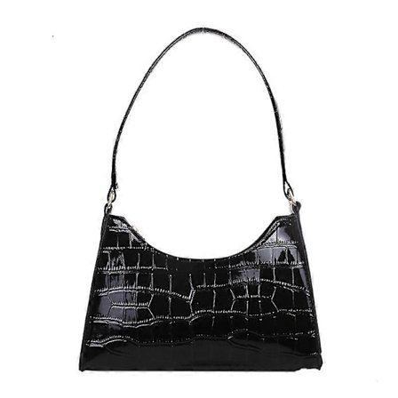 Naisten laukut Retro Casual Naisten Käsilaukut Olkalaukku Muodikas Hieno Ostoskassi PU Nahka Ketju Käsilaukut musta