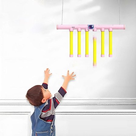 Opgraderet Reflekser Udfordringsspil Fang Alle Faldende Pinde Spil Hånd-øje Koordination Træningslegetøj til Børn og Voksne Justerbar Hastighed Fang 