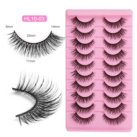 Naturliga lösögonfransar HL10-03 (10 par)