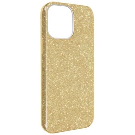 iPhone 13 Pro Max Glitter Avtagbart halvstyvt silikonfodral Golden Yellow