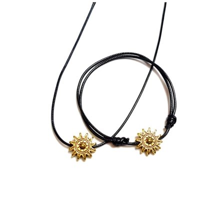 Halsband & Fotband Guldpläterad Sol