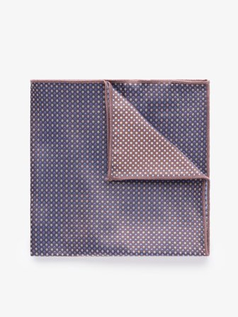 John Henric Men's Brown Dot Pocket Square Size Onesize
