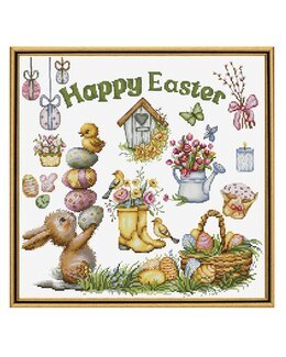 Broderikit Tavla Glad Påsk - Luca-S