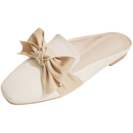 Dame Ballerinaer Uden Hæl Roset Elegant Gummi PU Ruskind Åndbart For Uden Hæl Sko til Hverdag Forår Sommer Type 1 38