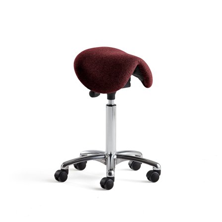 Sattelstuhl DERBY, Textilbezug burgund