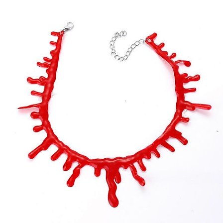 Halloween Vampire Blod Choker Halskæde Halloween Kostume Smykker Til Kvinder Skræmmende Sjov Skræmmende