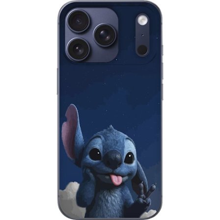Kompatibelt Mobildeksel til Apple iPhone 17 Pro Stitch Disney natt himmel blå romvesen Lilo og Stitch karakter søte tegneserie kawaii plakat freds teg