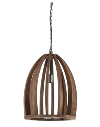 Light & Living Haranka Hengelampe Wood Chocolate-Brown_Ø38