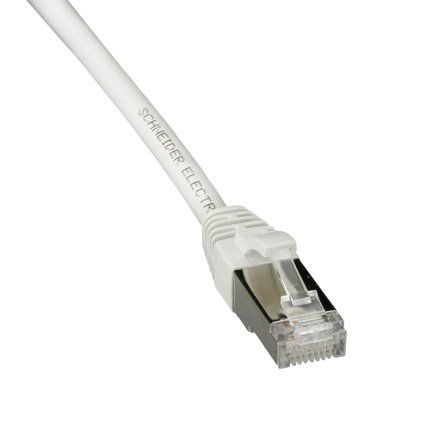 Schneider Electric ACTPC6ASFLS10WE Patchkabel S/FTP, 2 x RJ45, hvit 1 m, Stikkontakter & kabler