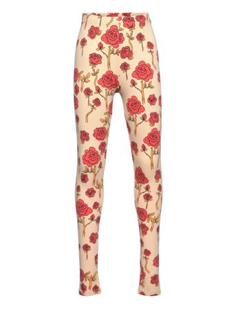 Roses Aop Leggings Leggings Multi/mönstrad Mini Rodini