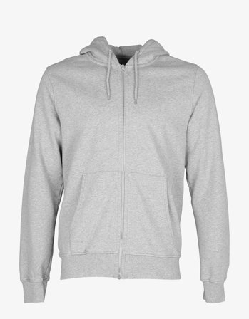 Classic Organic Zip Hood - Heather Grey - XL