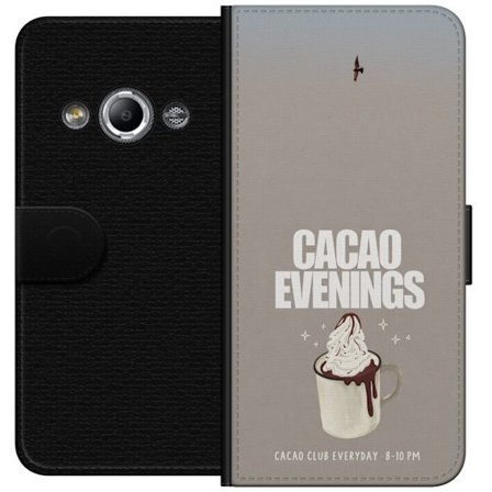 Kompatibelt Lommeboketui til Samsung Galaxy Xcover 3 Kveldsmøter med varm kakao og rolig stemning.