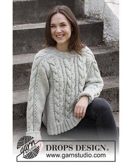 Strikkeopskrift Sweater - Drops Design