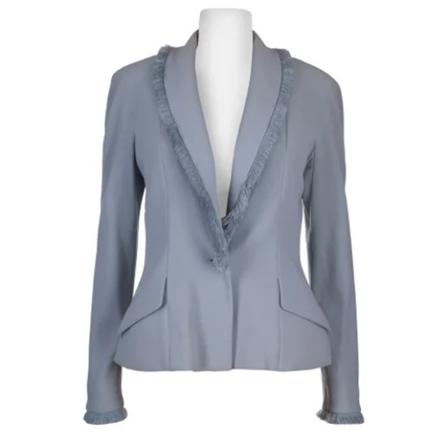 Dior Vintage, Pre-owned Silk tops Blauw, Dames, Maat:L,voering