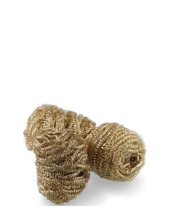 Brass Scrub, Pack Of 3 Home Kitchen Wash & Clean Dishes Cloths & Dishbrush Guld Simple Goods