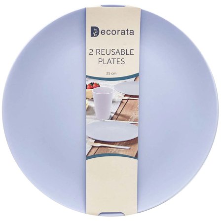 Uudelleenkäytettävät Lautaset Lilac Decorata