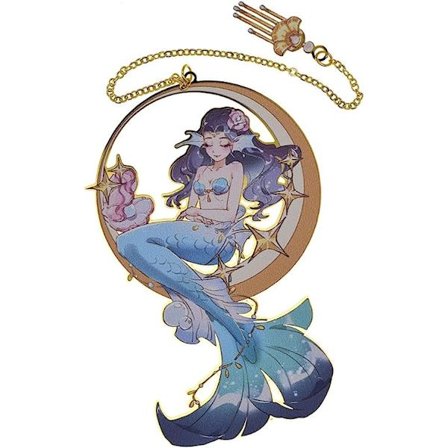 Søde metalbogmærker til kvinder, piger, bogelskere, anime-bogmærke, havfrue-læsere, bedste venner -M6