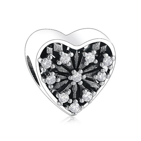 Kärleksarmband i silver med snöflinga