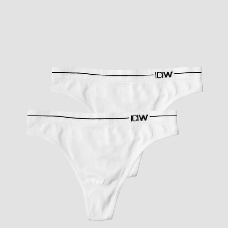 ICANIWILL Everyday Seamless Thong 2-pack, White