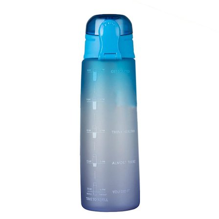 32oz Gym Vattenflaska med Tidsmarkering BPA Fri Stor Kapacitet Vattenflaska för Gym Utomhus Kontor