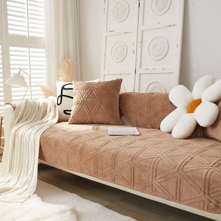 Sofföverdrag, Sofföverdrag L-form/U-form/Hörnsoffa 3/2/1 sits, Sofföverkast, Varma Supermjuka Sammet Soffskyddsfiltar