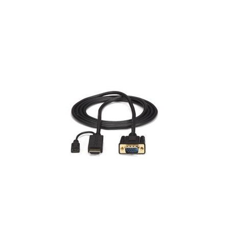 StarTech HDMI to VGA Cable - 6ft 2m - 1080p - Active Conversion - HDMI to VGA Adapter Cable for Your VGA Monitor / Display (HD2VGAMM6) - adapterkabel