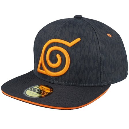 Difuzed - Noir snapback Casquette - Naruto Shippuden Badge Black Snapback @ Hatstore