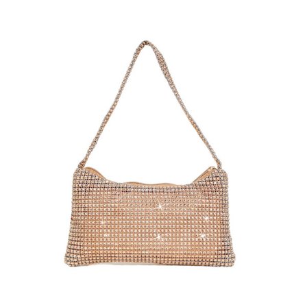 En glitrende dameskuldertaske, elegant og charmerende, perfekt til fester og arrangementer.