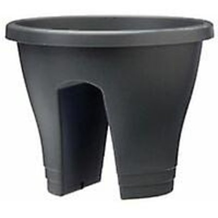 Elho Parvekelaatikko Corsica Flower Bridge 30 - Antrasiitinharmaa - Ulkoparveke - P 29,6 X L 29,6 X K 24 cm